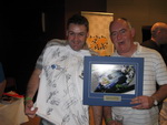 Winners of the Down Syndrome Ireland shirt signed by entire MotoGP grid and Rossi framed and signed San Marino 2009 photo