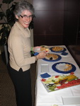 Getting the last of the dessert...