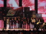 The award ceremony after the MotoGP Sunday night