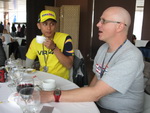 In the paddock Tuesday for the Official test with author of MotoGPMatters.com, David Emmett. 