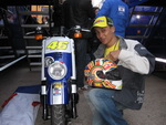 Finally gets his helmet signed by his hero