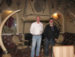 Julian Ryder and Neil Spalding posing in the trophy room
