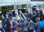 When Ben Spies came out at the pit lane walk, people went mad...! Many other riders also turned out.