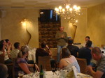 Guest speaker Neil Spalding delivers an insightful talk on the recent evolution and troubles at Honda