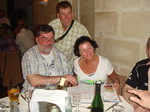 We had 4 people in La Mans celebrating their 50th birthdays! Julian signs a copy of his book (our birthday present)