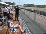The terrace at the VIP Village looks out to Les S Bleurs 