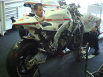 Marco Melandri's bike gets its final 'go faster' tunes.  It worked.