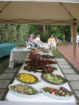 Food at our opening party was sumptous...