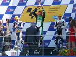 The Moto2 podium