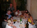 and drinking wonderful Tuscani wines