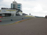 The treacherous final corner - uphill to the finish line!