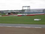 View straight out from Pole Position Club showing site of large TV screen