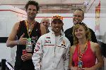 Some of our happy 'team experience' customers with Marco Melandri