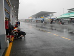 The rain was so bad, they were thinking of cancelling the practice