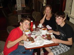 Rookies Matthew Scholtz (left, South Africa) and Dylan Mavin (Australia) get acclimatised to French fare...