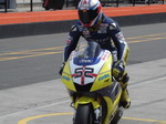 Britain's bike hero JT comes into the pits