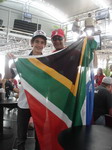 South African rookie Matt Scholtz makes a friend...