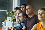 Glued to the screen in our private bar