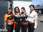 Our staff for the weekend. Also doubled as grid girls!