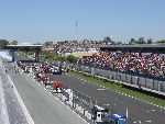 view down main straight from VIP Village bar