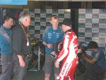 Bradley gives Randy a few pointers after his 2-up ride