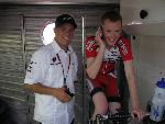 Post race Bradley and Randy were all smiles - needless to say friends all over the world were calling!