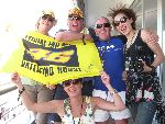 ..who were not disappointed with the results! (n.b. not flag signed by Rossi and Agostini.  You can bid for this at our Brno auction for Riders for Heatlh)