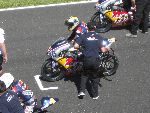 Our sponsored Australian Dylan Mavin didn't have a great weekend; starting near back; but got a couple of points and more confidence in bike