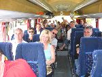 We were very unhappy on one of our minibusses home... :-)  [we tend now to use more smaller vehicles to get a better group experience] 