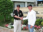 A special guest at Jerez 2009 was Ben Shore (right, with managing director Gordon Howell), winner of the 2008 Fantasy GP Competition