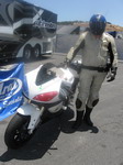 Off-duty policeman is serious fan...