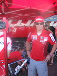 Nicky about to participate in bicycle race