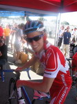 Casey Stoner prepares his bicycle race
