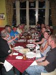 The 2010 winding down dinner. Red faces had nothing to do with the beers... the weather was perfect!